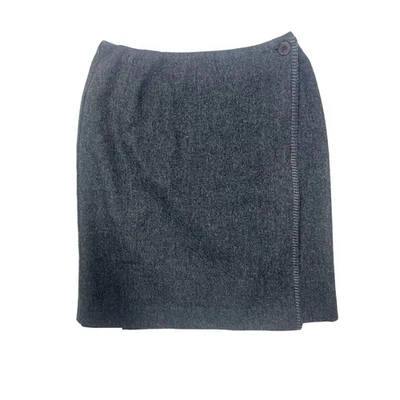 Falda de lana gris vintage Herman Geist para mujer - talla 8 | midi forrada clásica Foto 1 de 4