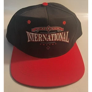 Black Authentic International Truck Snapback Hat - Picture 1 of 4