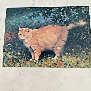 1989 Hallmark Cards From CATS! Postcard By Steve Carter Tabby in the Garden - Picture 1 of 8