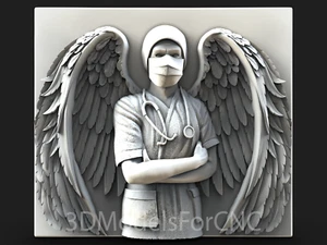 3D Model STL File for CNC Router Laser & 3D Printer Angel Doctor - Picture 1 of 1
