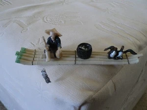 CHINESE FISHERMAN ON A RAFT ORNAMENT - Picture 1 of 11