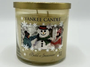 Yankee Candle Build A Snowman 2 Wick 11.5 Oz Jar Rare Retired HTF - Picture 1 of 5