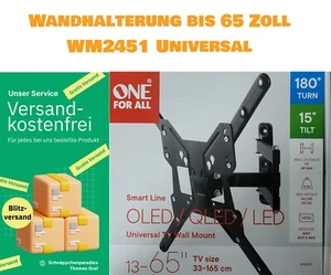One for All TV Wandhalterung 65" Smart Turn 180 WM2451 - 33-165cm Bis 65 Zoll - Bild 1 von 1