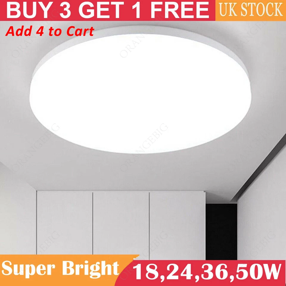 UOCOMDER LED CEILING LIGHTS ROUND PANEL DOWN LIGHT BATHROOM KITCHEN LIVING ROOM WALL LAMP