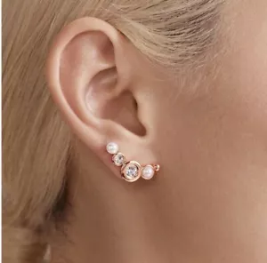 MIMCO Circulate Stud Earrings In ROSE Gold Tone HARDWARE+ MIMCO Dust Bag New ❤❤❤ - Picture 1 of 10