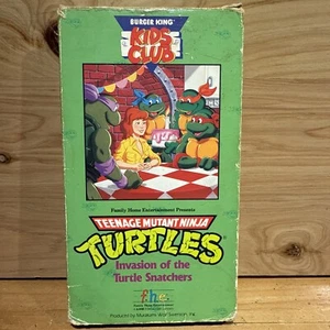 TMNT Burger King 1990 VHS Invasion Of The Turtle Snatchers * Buy 2 Get 1 Free - Picture 1 of 2