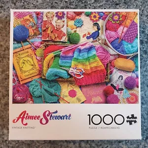 NEW Buffalo Games Aimee Stewart VINTAGE KNITTING 1000 piece puzzle - Picture 1 of 6