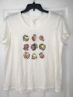 NWT LC Lauren Conrad Organic Cotton Apple T Shirt Size XL