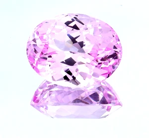 Piedra preciosa suelta de corte ovalado de morganita rosa natural certificada de 9,80 quilates - Imagen 1 de 8