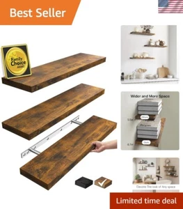 Charmante rustikale schwebende Wandregale 22,5 cm - ideal für Bücher & Deko - Bild 1 von 10