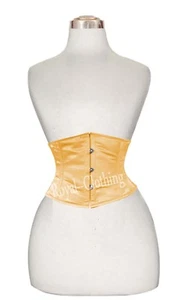 Double Steel Boned waist training Waist Trainer Under-bust Satin Corset 8079S - Picture 1 of 32