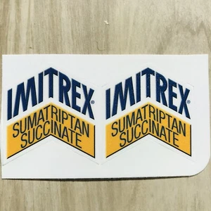 Imetrex Sticker: Smart Riptan Succinate Decal - Dark Blue and Yellow, Unique - Picture 1 of 2