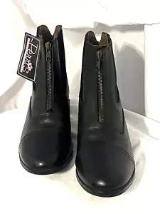 Stivaletti Paddock Perris Equestrian in pelle nera nuovi con etichette taglia 9,5 - Foto 1 di 9
