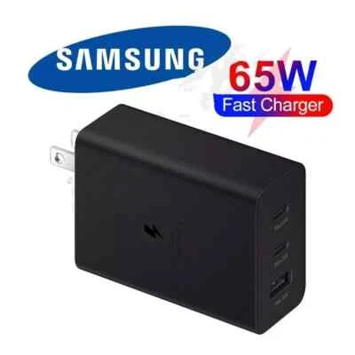 ✔ Cargador de pared de carga súper rápida adaptador de corriente trío Samsung T6530 65W PD 3.0 Foto 1 de 4
