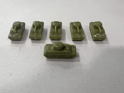 Axis & Allies D-day Board Game By Larry Harris 6 Green Tanks Boardgame Parts - Image 1 of 3