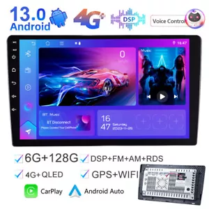 6+128G 2DIN 10'' Car Radio Stereo Apple Carplay Android Auto DSP QLED GPS AM AI - Picture 1 of 24