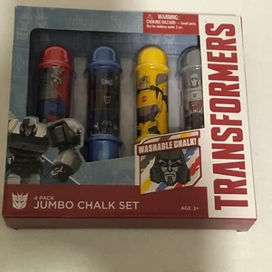 Transformers Jumbo Chalk Pack of 4 Pieces Toy T2 - Picture 1 of 2