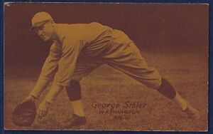 1926-1929 Exhibits Postcard Back GEORGE SISLER (Plain Background) WASHINGTON