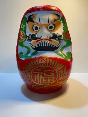 ‘Yanome Daruma’ Japanese Tumbling Doll Dharma Lucky MADE IN JAPAN Happy 30cm - Image 1 of 4