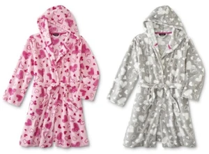 NWT Heart Robe Size Medium Women Valentine's Day Gift Bathrobe Plush Fleece Hood - Picture 1 of 3