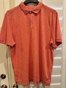 Tommy Bahama Polo Shirt Mens XL Tencel/Modal Blend Short Sleeve Coral Orange - Picture 1 of 9