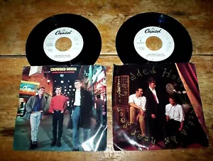 CROWDED HOUSE ( 2 ) PROMO vinyl PS 45 lot: SOMETHING SO STRONG / BETTER BE HOME - Picture 1 of 1