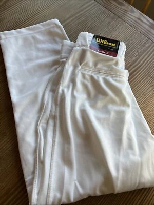 NUEVO Pantalones de Béisbol Wilson Juvenil Talla Grande Calce Relajado Poliéster Todos Blancos L Foto 1 de 4