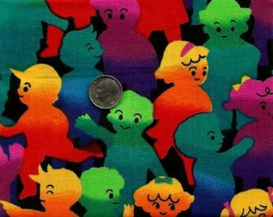 Hi-Fashion Fabrics Fat Quarter FQ Colorful Kids #FA03 - Picture 1 of 1
