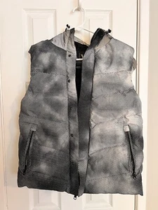 Armani Exchange Men’s Duck Down Puffer Shell/Vest With Hat Size Small - Picture 1 of 5