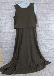 CUYANA asymmetrisches Midikleid Medium olivgrün Overlay Bio Pima Baumwolle - Bild 1 von 8