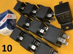 30 Amp 12V Auto relays x 10 mini 5 pin N/C N/O changeover contacts Bosch - Picture 1 of 4