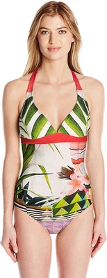 Traje de baño de una pieza Prana L105368 rosa carmín Paradise Lahari talla S Foto 1 de 4