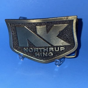 Vtg NORTHRUP KING SEED COMPANY BRASS Belt Buckle USA 1978 - Picture 1 of 5