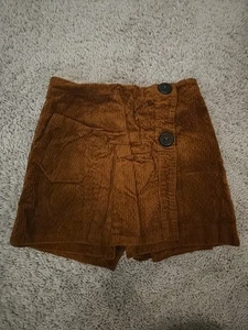 Zara Kids Collection Corduroy Brown Skorts girls SIZE 10 - Picture 1 of 8