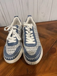 Universal Thread Sneakers Blue Denim Shoes Boots Universal Thread Sz 6.5 Platfor - Picture 1 of 7