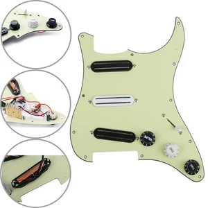 Golpeador Humbucker verde claro 3 capas cargado SSS camioneta de doble riel para ST Strat EE. UU. - Imagen 1 de 11