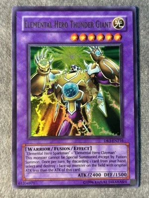 YuGiOh Elemental Hero Thunder Giant DR3-EN216 Ultra Rare LP - Image 1 of 2