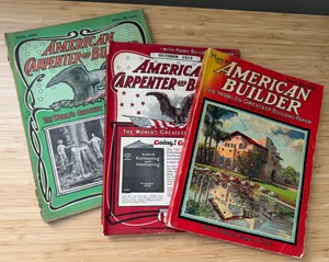 3 Issues American Builder 1907 1913 1926 Tools Ads Construction Plumbing Lumber - Imagen 1 de 19