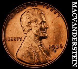 1936-S Lincoln Wheat Cent - Choice Gem Brilliant Uncirculated  Lustrous  #F6293 - Picture 1 of 2