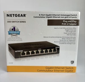 NETGEAR 8-Port Gigabit Ethernet Unmanaged Switch GS308 Brand New/Sealed Box - Photo 1/7