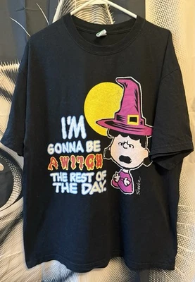 Camiseta De Colección Años 90-Y2K Peanuts Lucy Van Pelt Halloween Bruja XL RN 71868 Foto 1 de 4