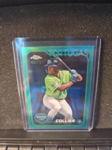 2024 Topps Pro Debut Chrome Cam Collier Aqua Refractor /75 #PDC115 Reds - Bild 1 von 3