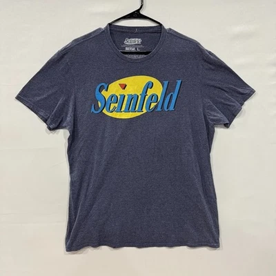 Seinfeld Graphic T-Shirt Men’s L Heather Navy Ripple Junction TV Show Tee - Image 1 of 4