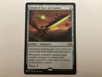 MTG The List SWORD OF FEAST AND FAMINE LP (3074) Graded Power - Image 1 of 2