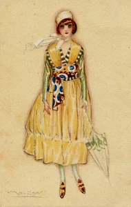 Artist Signed Vintage Postcard - Glamour Lady - Italy (26) - Picture 1 of 2