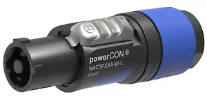 NEUTRIK NAC3FXXA-W-L 20A POWERCON (BLAU) Power In Verriegelungskabelhalterung - Bild 1 von 1