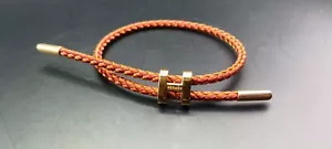 Bracelet HERMES Braided Slim Women Red-Yellow Slim accessorie good condition - Picture 1 of 7