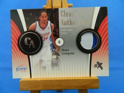 Materiais de remendo Shawn Livingston Fleer EX 2006-07 claramente autênticos /75 - Imagem 1 de 2