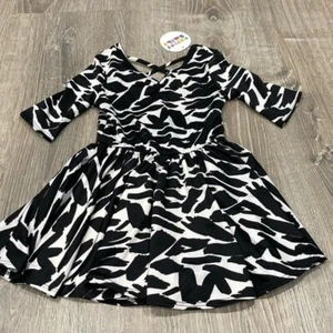 New Dot Dot Smile Zebra Print Ballerina Dress 12-24 months J38 - Picture 1 of 4
