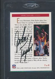 1992 Pro Line Profiles Certified Auto #412 John Taylor 49ers *F8988 - Bild 1 von 2